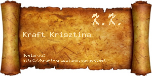 Kraft Krisztina névjegykártya
