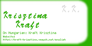 krisztina kraft business card